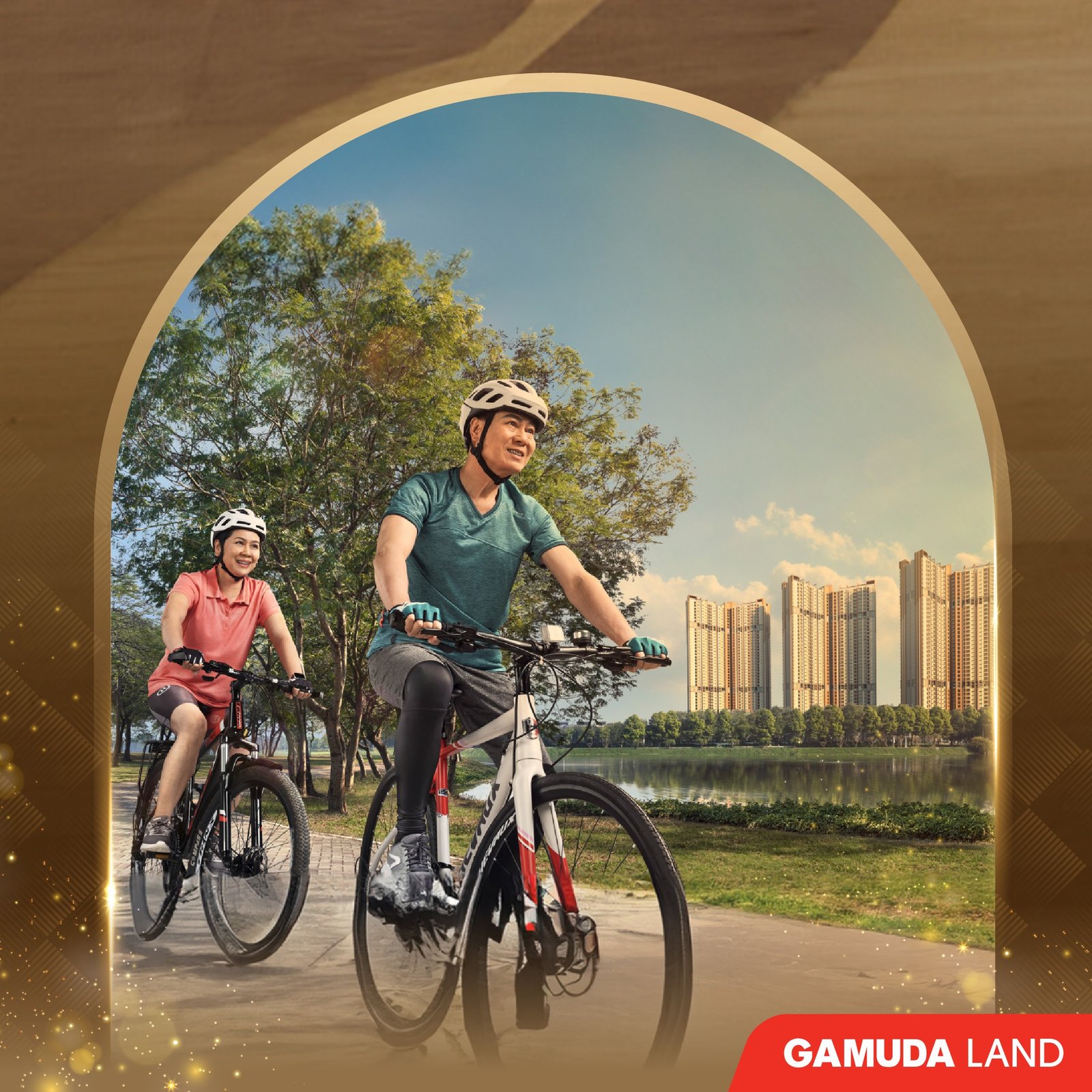 Đạp xe và đi bộ tại Gamuda Lakes Yên Sở