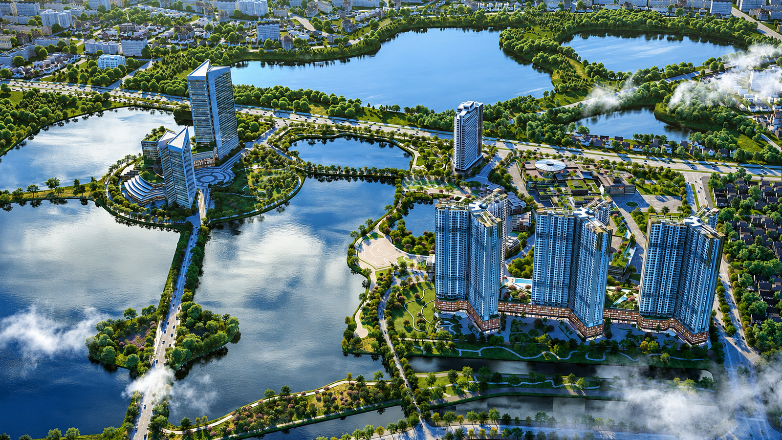 Toàn cảnh khu đô thị Gamuda Yên Sở nhìn từ trên cao