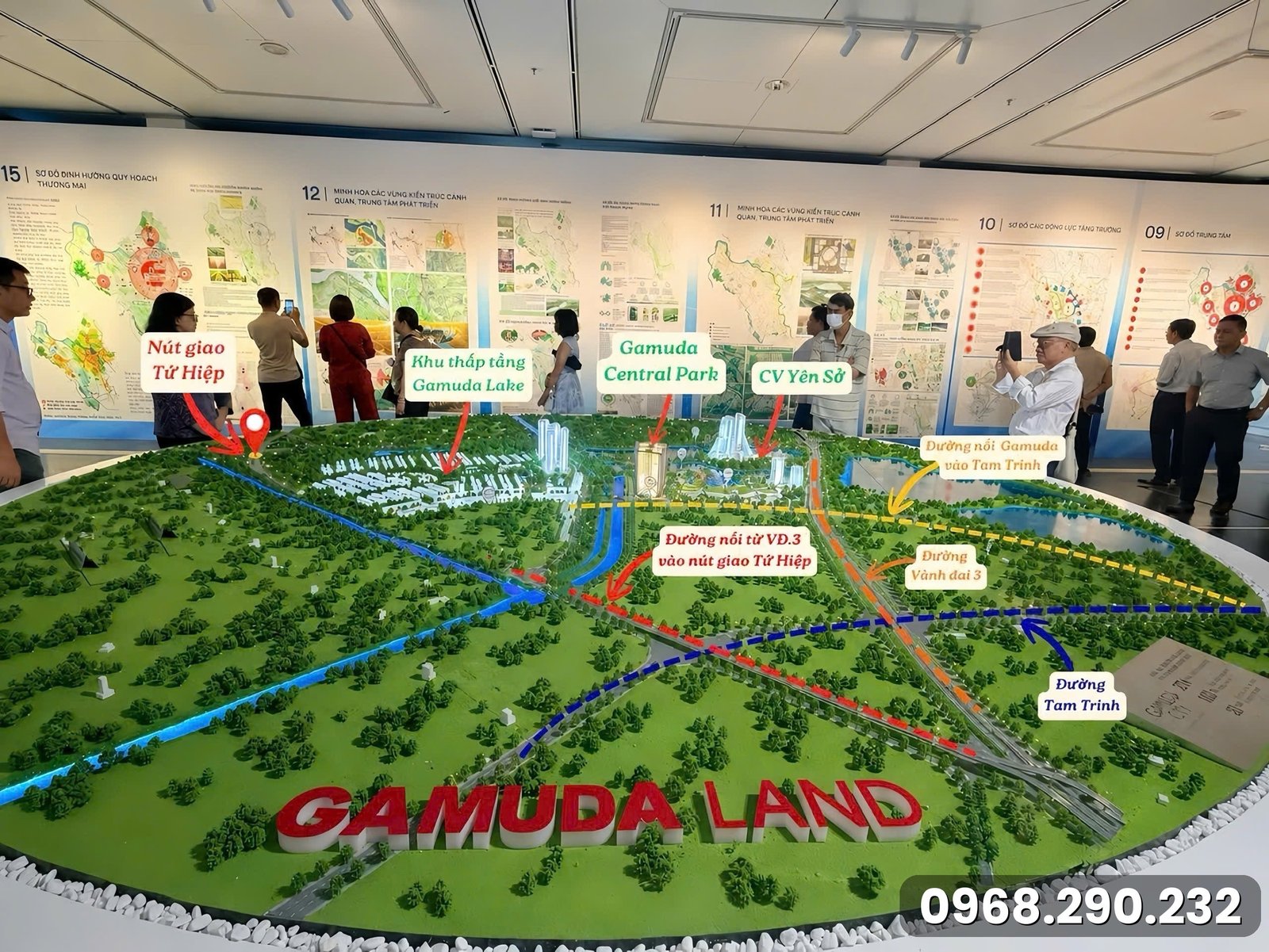 Toàn cảnh Gamuda City Yên Sở – khu đô thị Gamuda Yên Sở nhìn từ phía hồ điều hòa